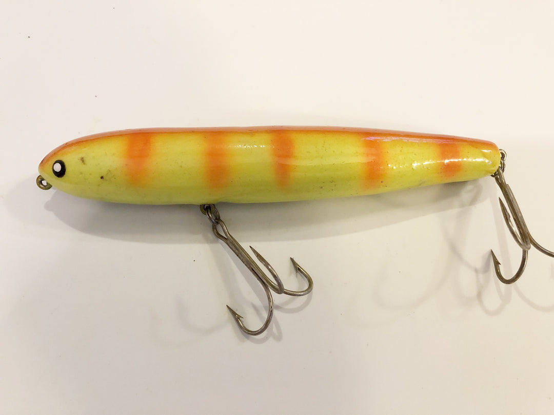 Musky Lure 7" Bait Yellow and Orange Stripe