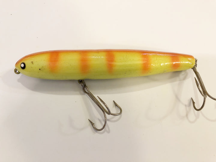 Musky Lure 7" Bait Yellow and Orange Stripe