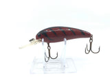 Custom Painted Crankbait Red with Black Ribs