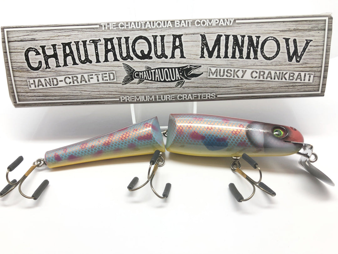 Jointed Chautauqua 8" Minnow Musky Lure Special Order Color "HD Blue Sucker"