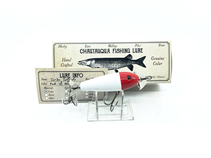 Chautauqua Special Order Wooden Turbo Torpedo in Red & White Color