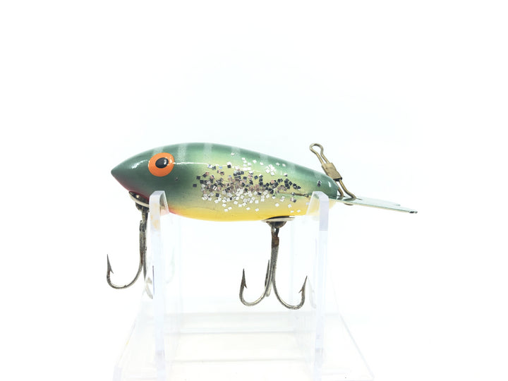 Wooden Bomber 400 Series 470 Silver Black Back Yellow Belly Silver Sparkle Color