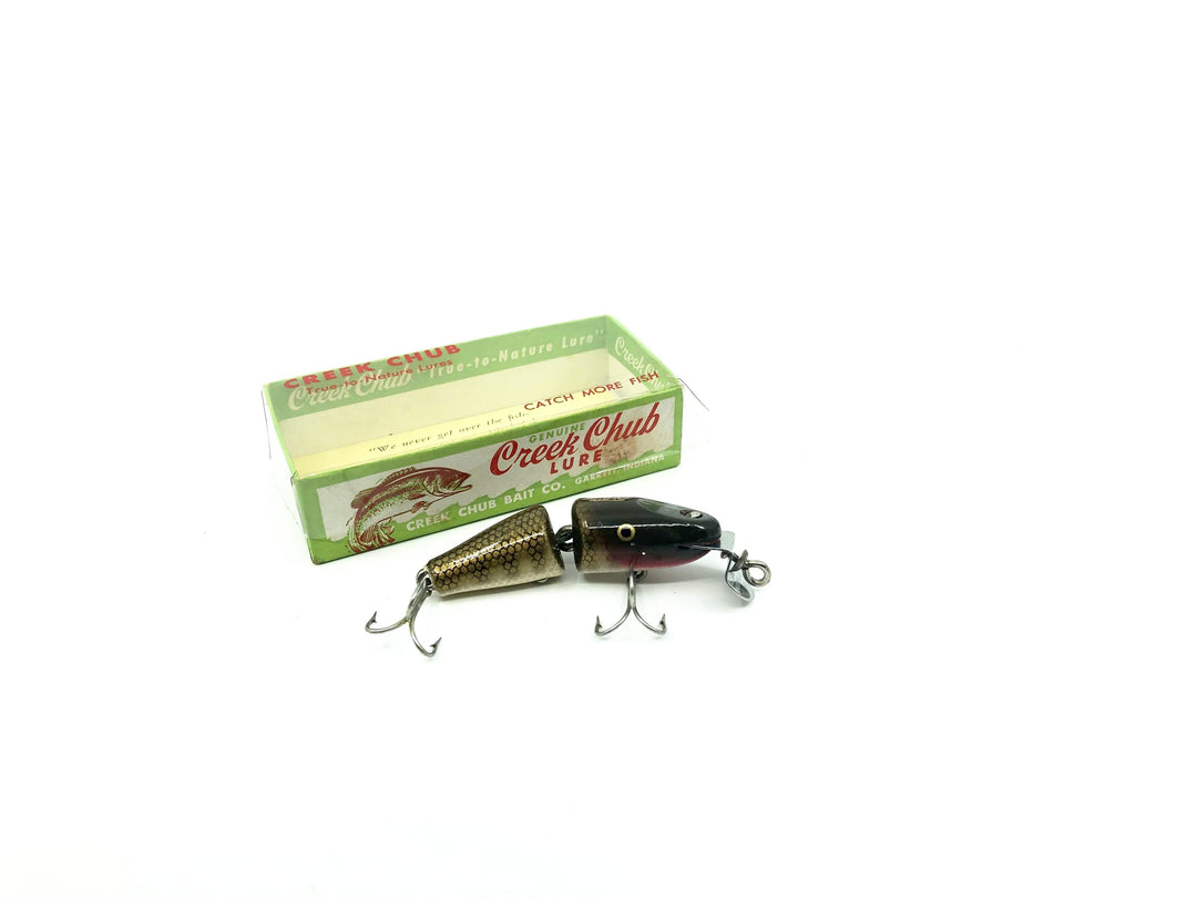 Creek Chub Wooden 9400 Jointed Spinning Pikie, Pikie Scale Color with Box