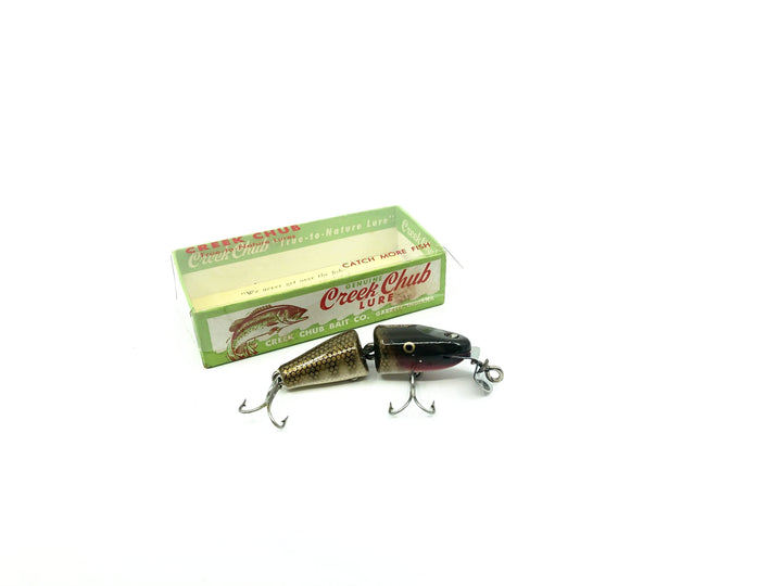 Creek Chub Wooden 9400 Jointed Spinning Pikie, Pikie Scale Color with Box