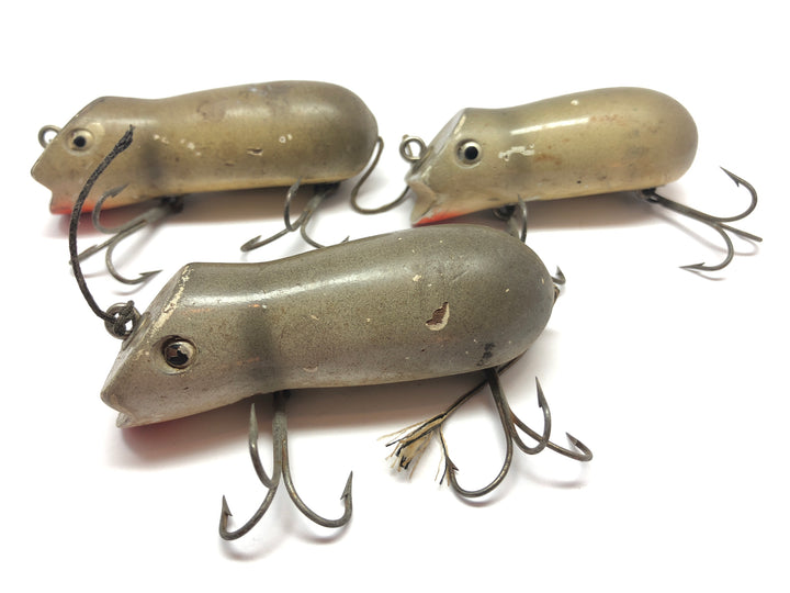 "Three Wise Mice" Lot of Three Swimming Mouse Lures