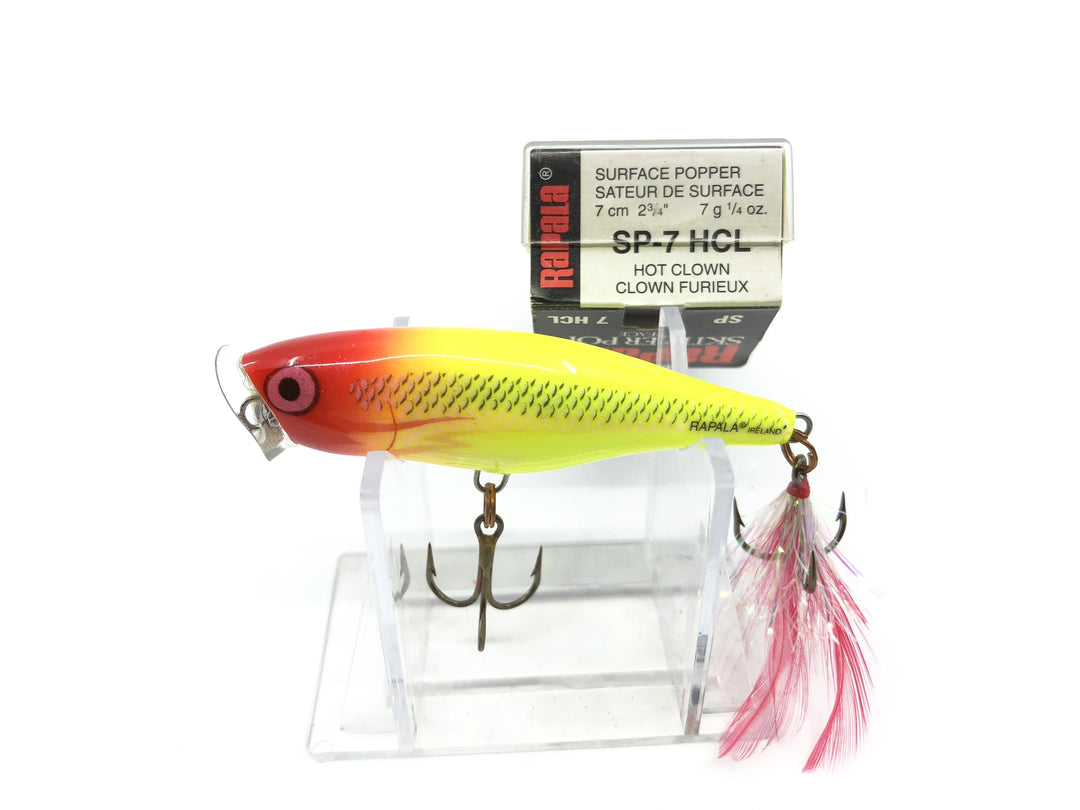 Rapala Skitter Pop SP-7 HCL Hot Clown Color NIB Discontinued Color