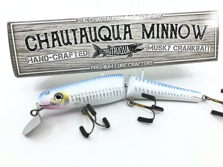 Jointed Chautauqua 8" Minnow Musky Lure Special Order Color "Blue Shore"