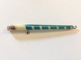 Pencil Plug Silver with White and Aqua Blue Stripes