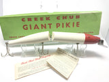Creek Chub Giant Jointed Pikie Red Head White Body Color 802 with Box