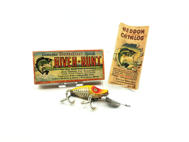 Heddon Midgit Go Deeper River Runt D-9010-XRY Yellow Shore Minnow Color with Box and Catalogue