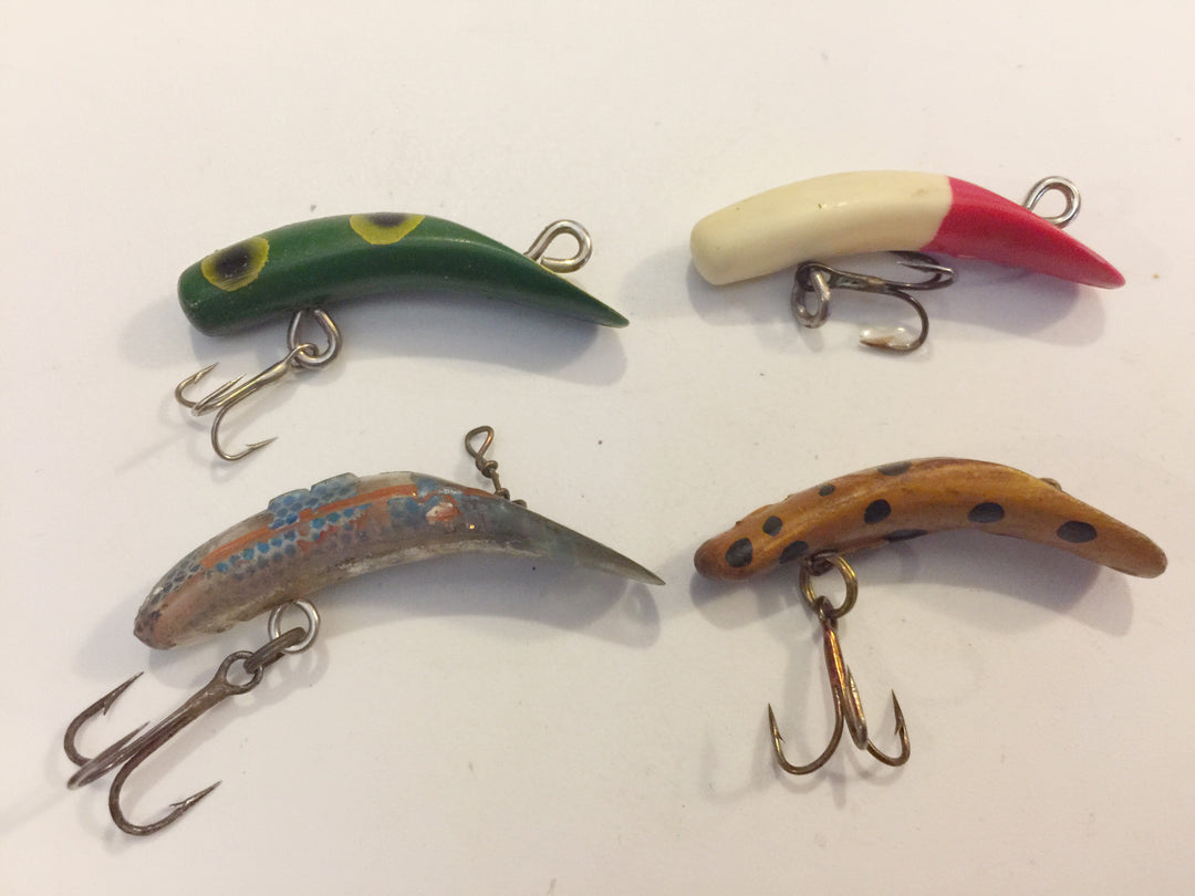 Helin Flatfish Type Lures Lot of 4.  Fly rod size!