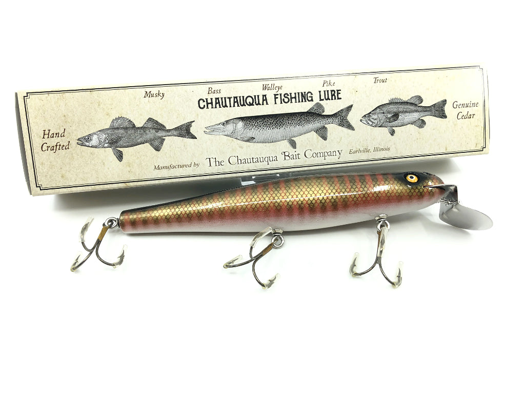 Chautauqua 8" Minnow Musky Lure Red Perch 2016 Color