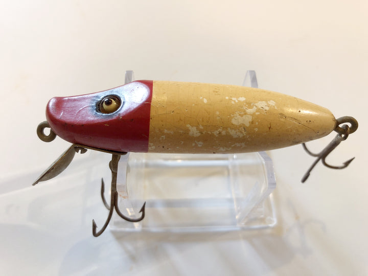 Shur-Strike Glass Eye River Runt Red White Wooden Lure