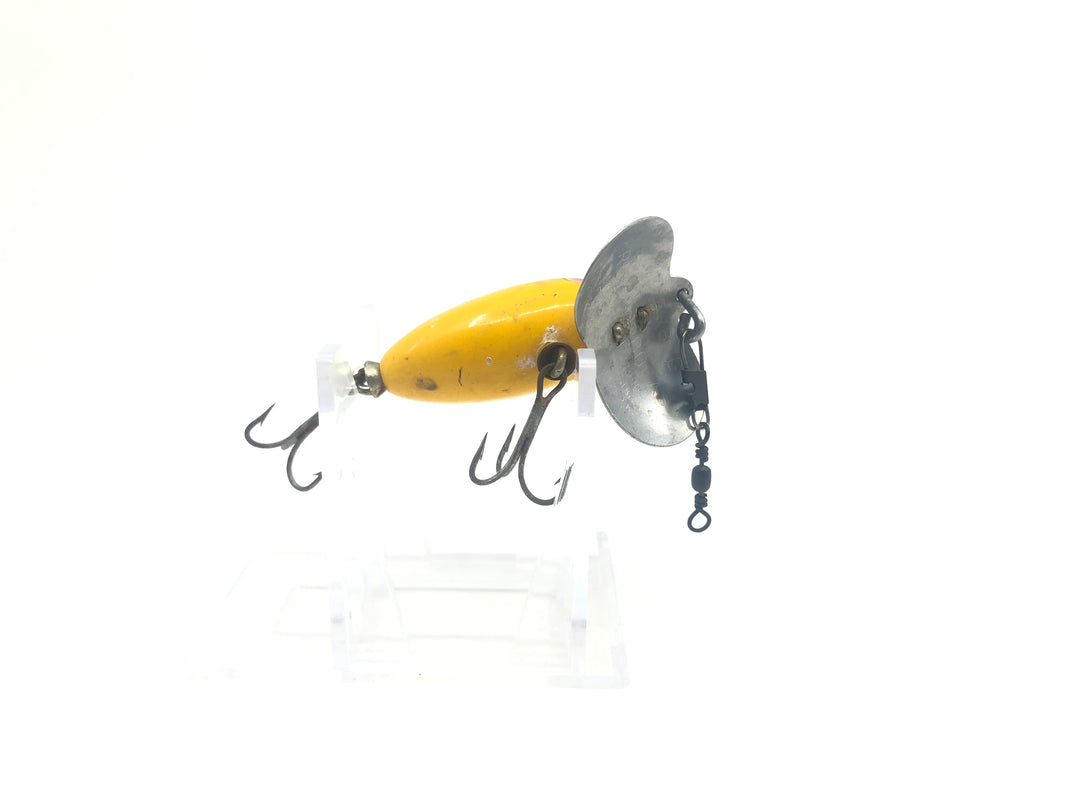 Arbogast Mini Jitterbug Silver Stripes and Yellow Color