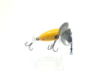 Arbogast Mini Jitterbug Silver Stripes and Yellow Color
