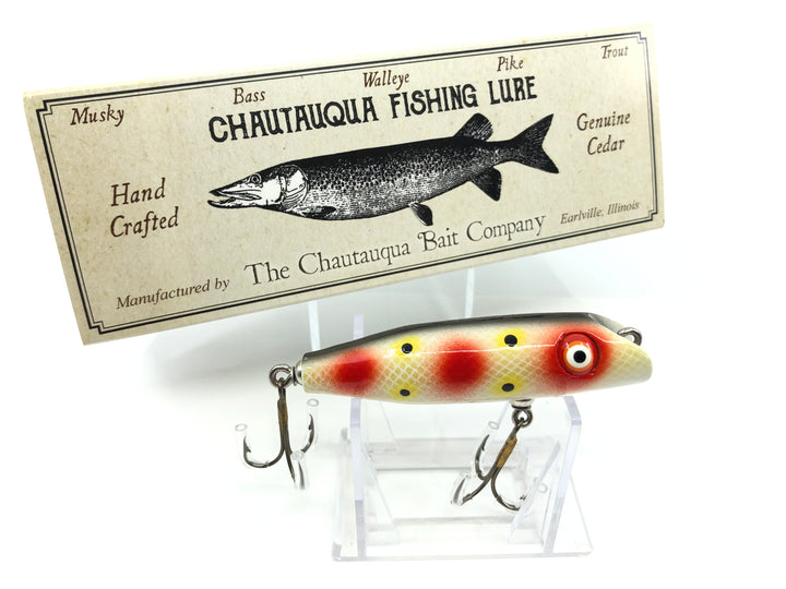 Chautauqua Special Order Wooden 3" Bass Oreno in Exclusive Strawberry Color with Box