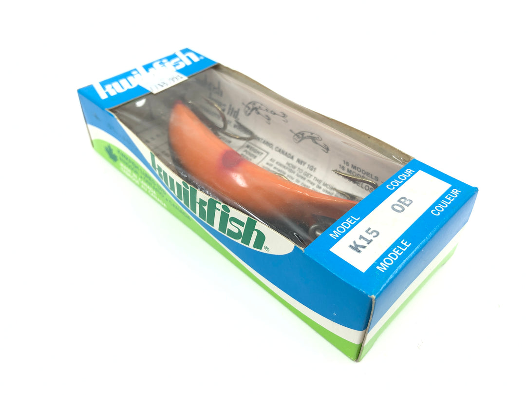 Kwikfish K15 OB Orange Black Stripe Color New in Box Old Stock