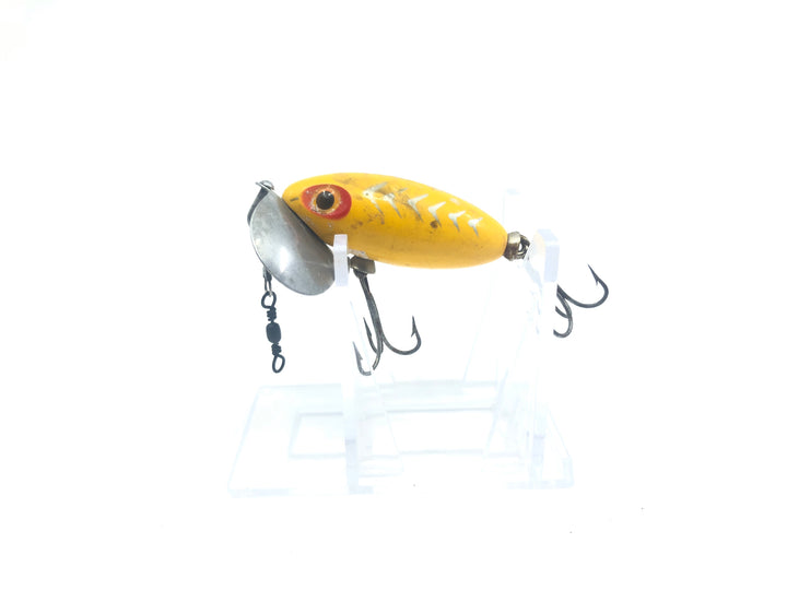 Arbogast Mini Jitterbug Silver Stripes and Yellow Color