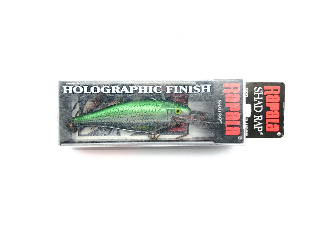 Rapala Holographic Shad Rap HSR-7 P HESH Holographic Emerald Shiner Color New in Box Old Stock
