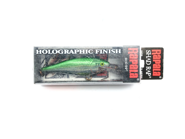 Rapala Holographic Shad Rap HSR-7 P HESH Holographic Emerald Shiner Color New in Box Old Stock