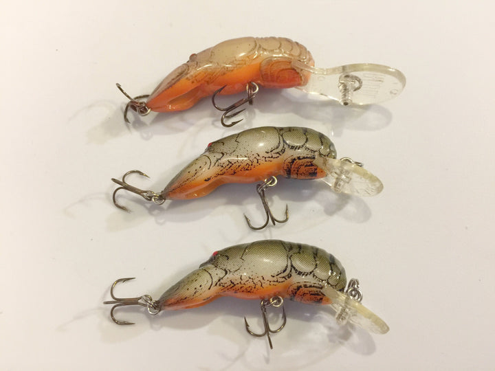 Rebel Tiny Crawfish Lures lot of 3