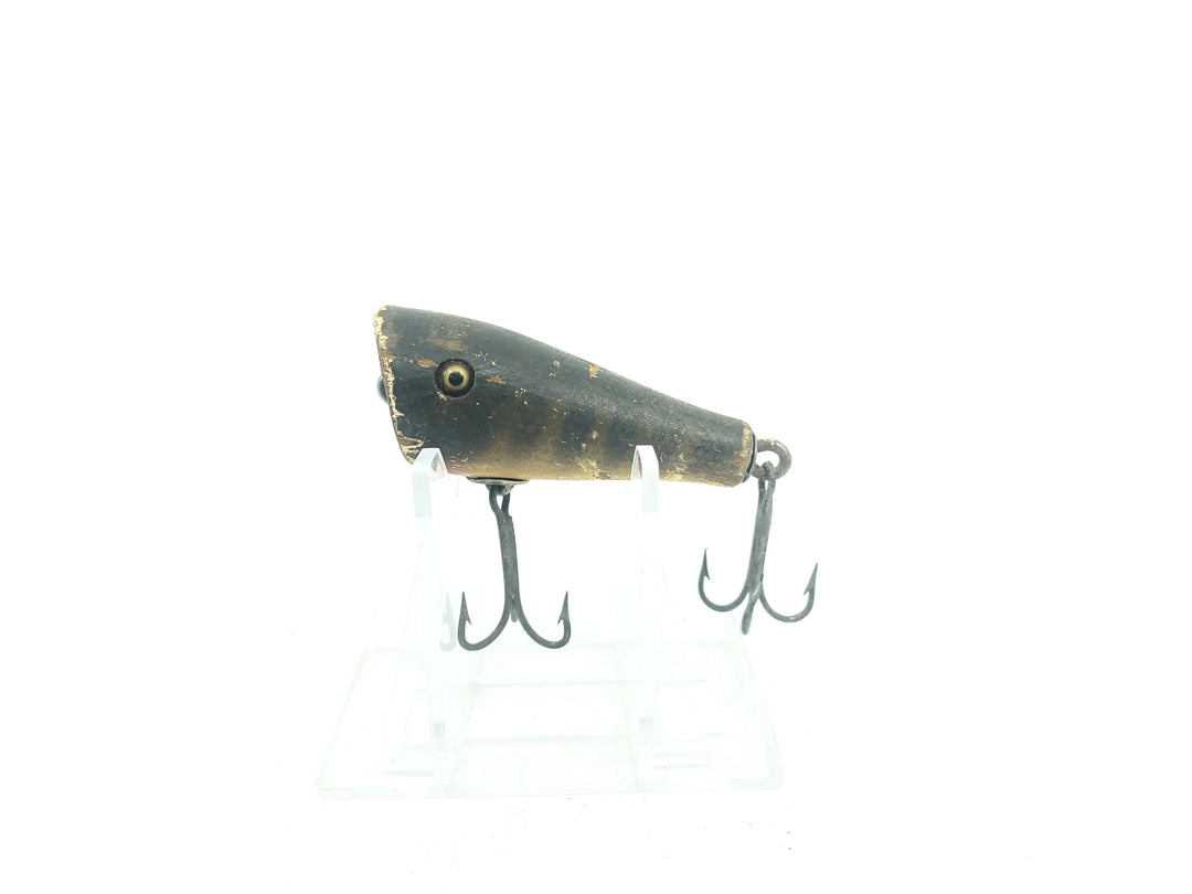 Creek Chub 5900 Midget Plunker in Perch Color Wooden Lure Glass Eyes
