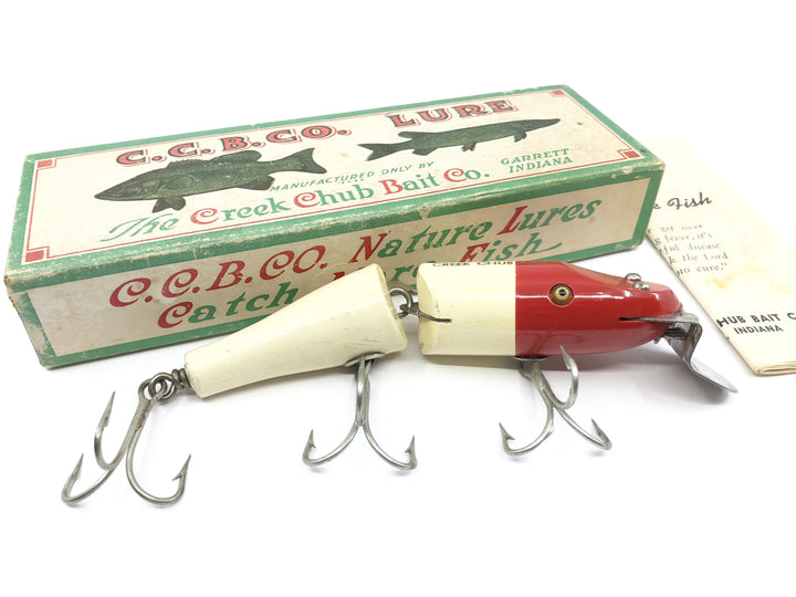 Creek Chub Husky Pikie Red and White with Box Unknown Size