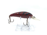Custom Painted Crankbait Red with Black Ribs
