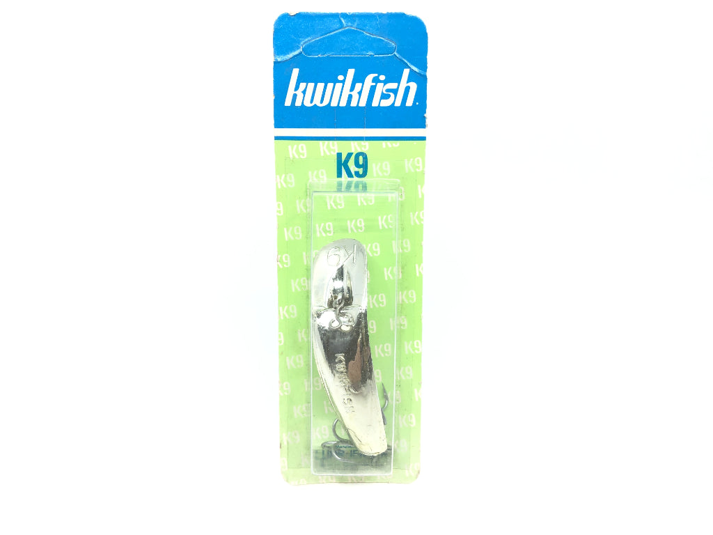 Kwikfish K9 Color 100 Chrome Silver New on Card Old Stock