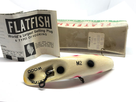 Helin Flatfish M2 White with Red and Black Spots and Box