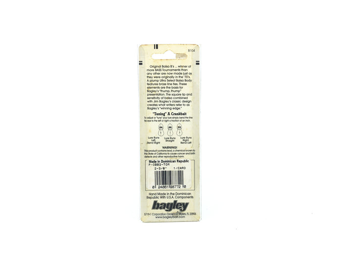 Bagley Balsa B2 BB2-TOM  Chartreuse Crawfish White Color, New on Card