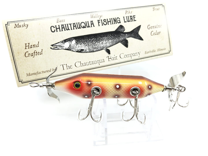 Chautauqua Special Order Wooden 5 Hook Minnow in Dark Strawberry Color