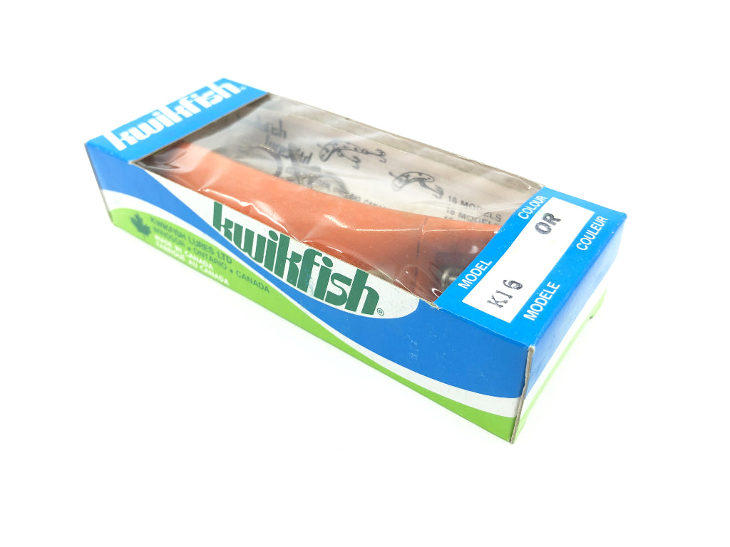 Kwikfish K16 OR Orange Black Spots Color New in Box Old Stock