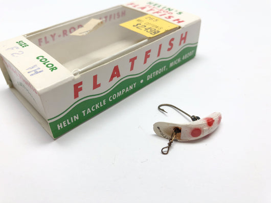Helin Fly-Rod Flatfish F2 WH White with Red Dots Color New in Box