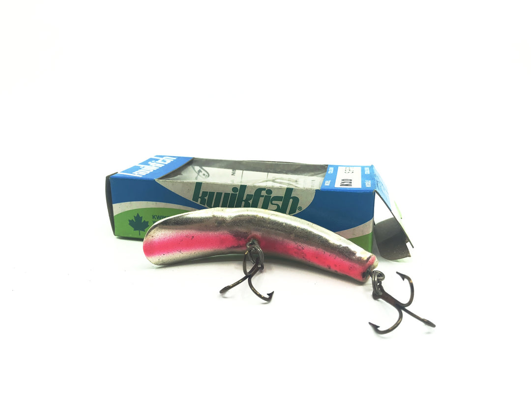 Pre Luhr-Jensen Kwikfish K10 SPR Silver Plated Red Fluorescent Stripes Color New in Box Old Stock