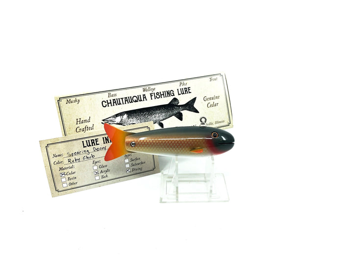 Chautauqua Spearing Decoy Ruby Chub Color with Box