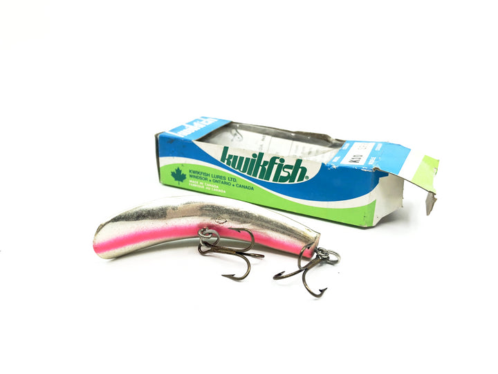Pre Luhr-Jensen Kwikfish K10 SPR Silver Plated Red Fluorescent Stripes Color New in Box Old Stock