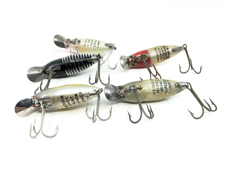 Lot of Five Heddon River Runt Spook Sinker Vintage Lures