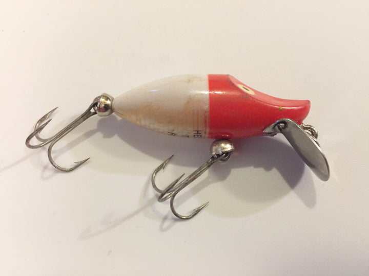 Heddon Tiny Runt Red Head White and Clear Body