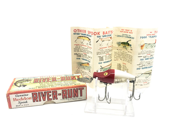 Heddon Midgit Go Deeper River Runt D-9010-RH Red Head White Color with Box