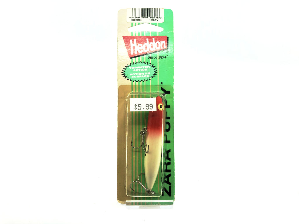 Heddon Zara Puppy New on Card Old Stock Red Head