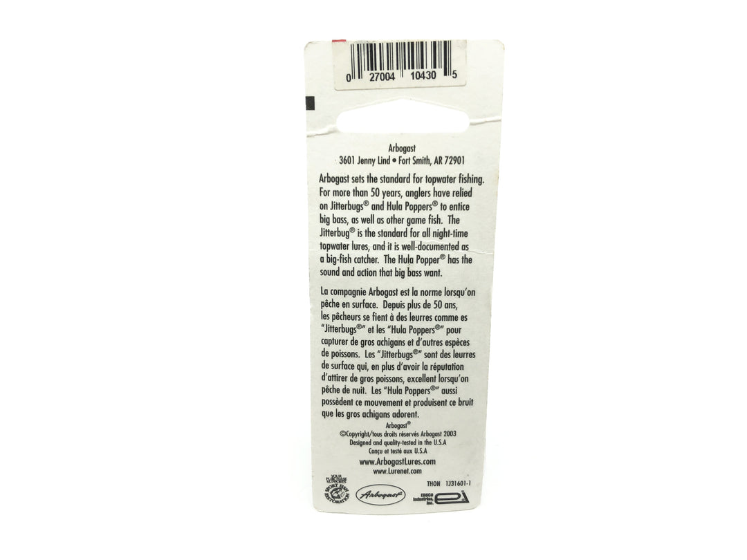 Arbogast Fly Rod Jitterbug New on Card