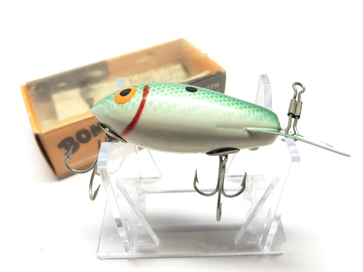 Vintage Wooden Bomber Lure in Box Green Shad Color 43