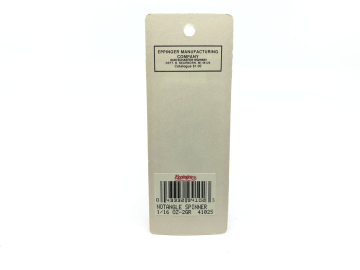 Eppinger Notangle Spinner 1/16 oz 41025 Color 03 Black Devle Squirrel Tail New on Card