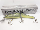Jointed Chautauqua 8" Minnow Musky Lure Special Order Color "Lime Musky"