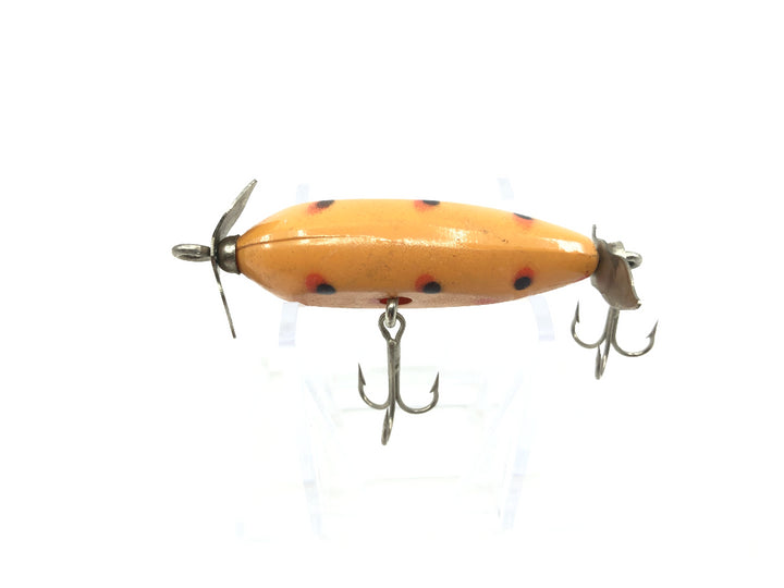 Spinning Injured Minnow Orange with Dots Color Lure