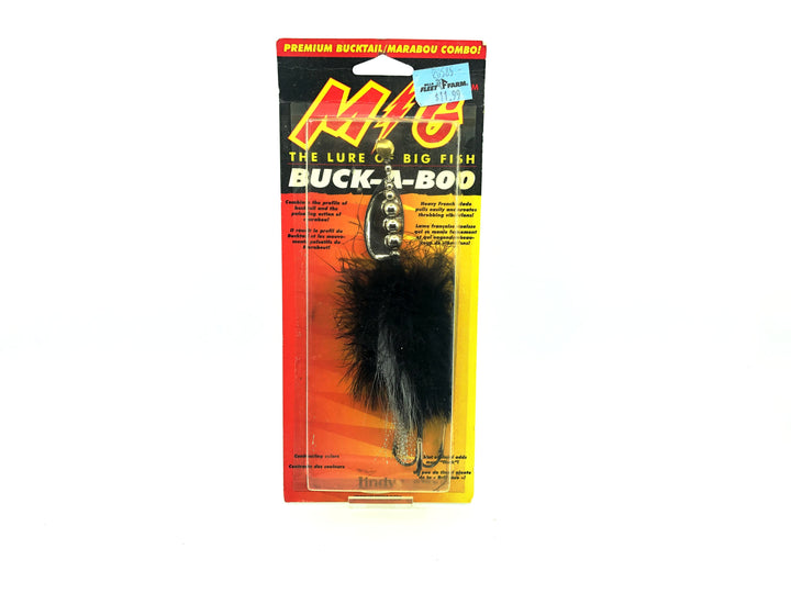 Lindy, M G Buck-A-Boo Musky Bucktail Spinner, Black Color