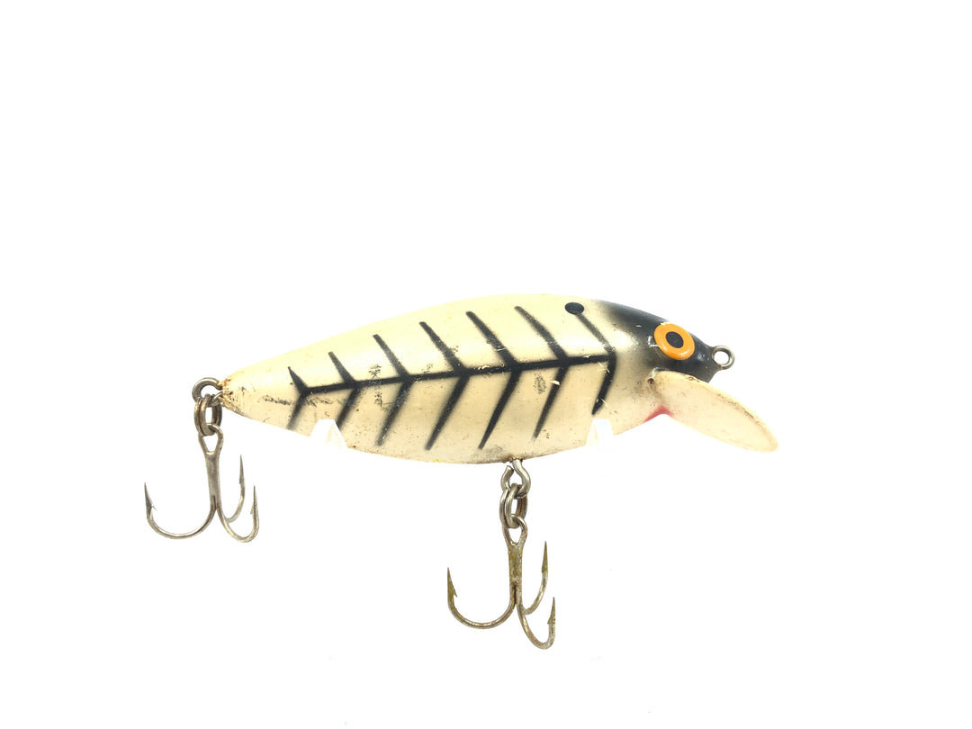 Bomber Speed Shad 4S White Black Ribs Color