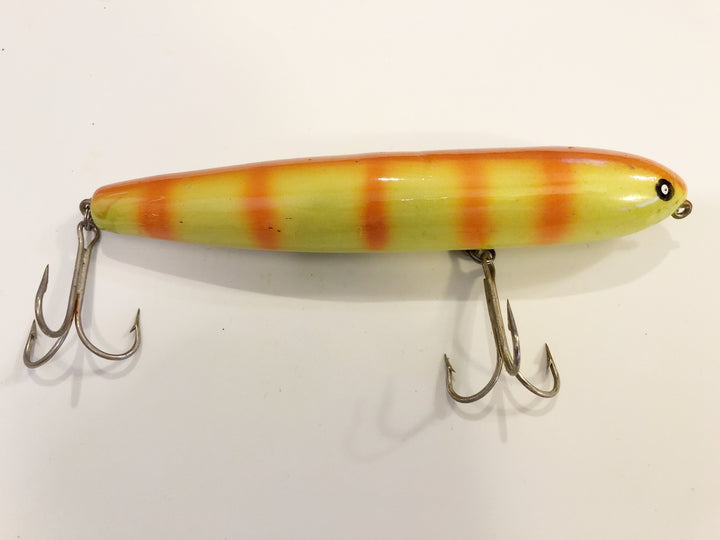 Musky Lure 7" Bait Yellow and Orange Stripe