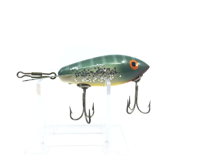 Wooden Bomber 400 Series 470 Silver Black Back Yellow Belly Silver Sparkle Color